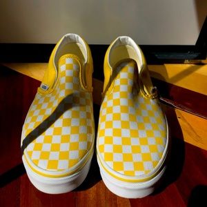 Yellow checkered vans